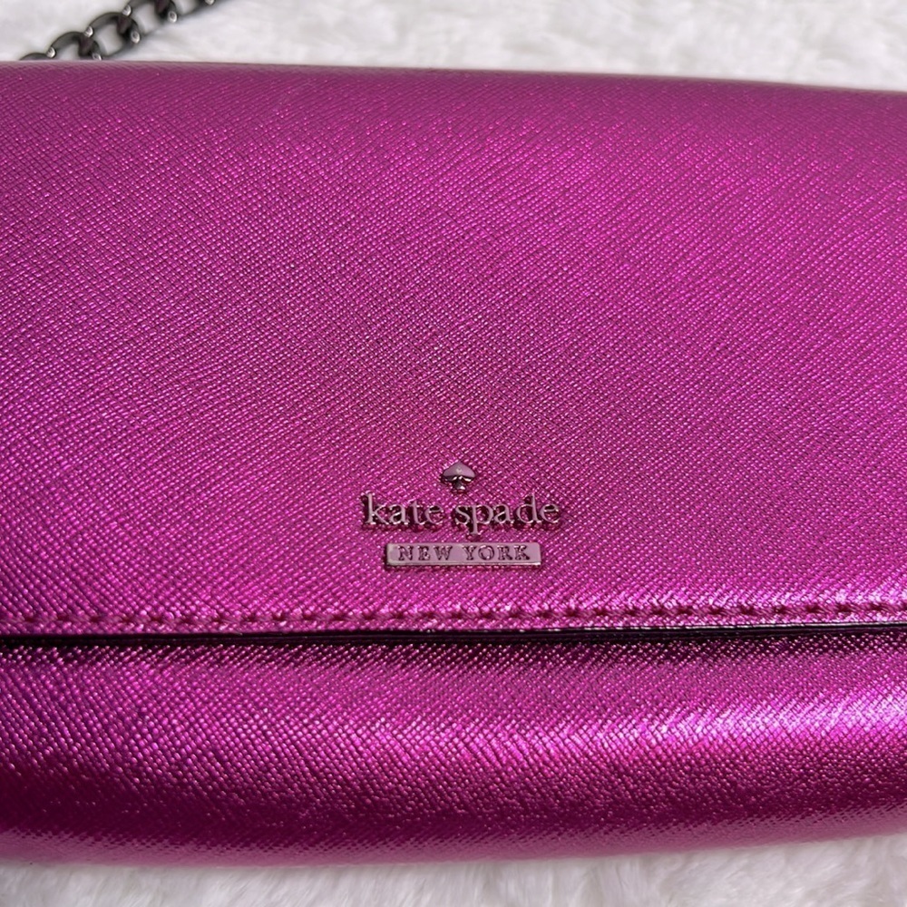 Kate Spade Cami Cameron Street Metallic Crossbody Bag - Picture 7 of 8